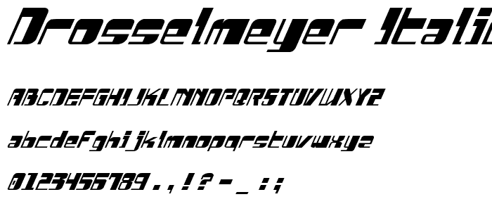 Drosselmeyer Italic font